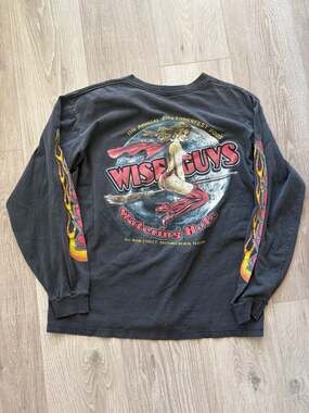 Vintage 2003 Wise Guys Watering Hole Biketoberfest Daytona Beach Long Sleeve Fla